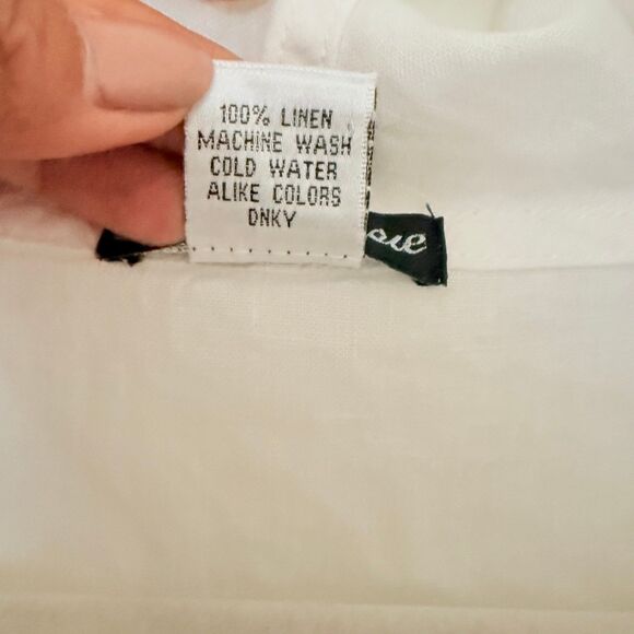 Stijfselkissie Linen Tunic Top Lagenlook Artsy Cowl Neck Asym Hem Pocket Sz M - Picture 6 of 9